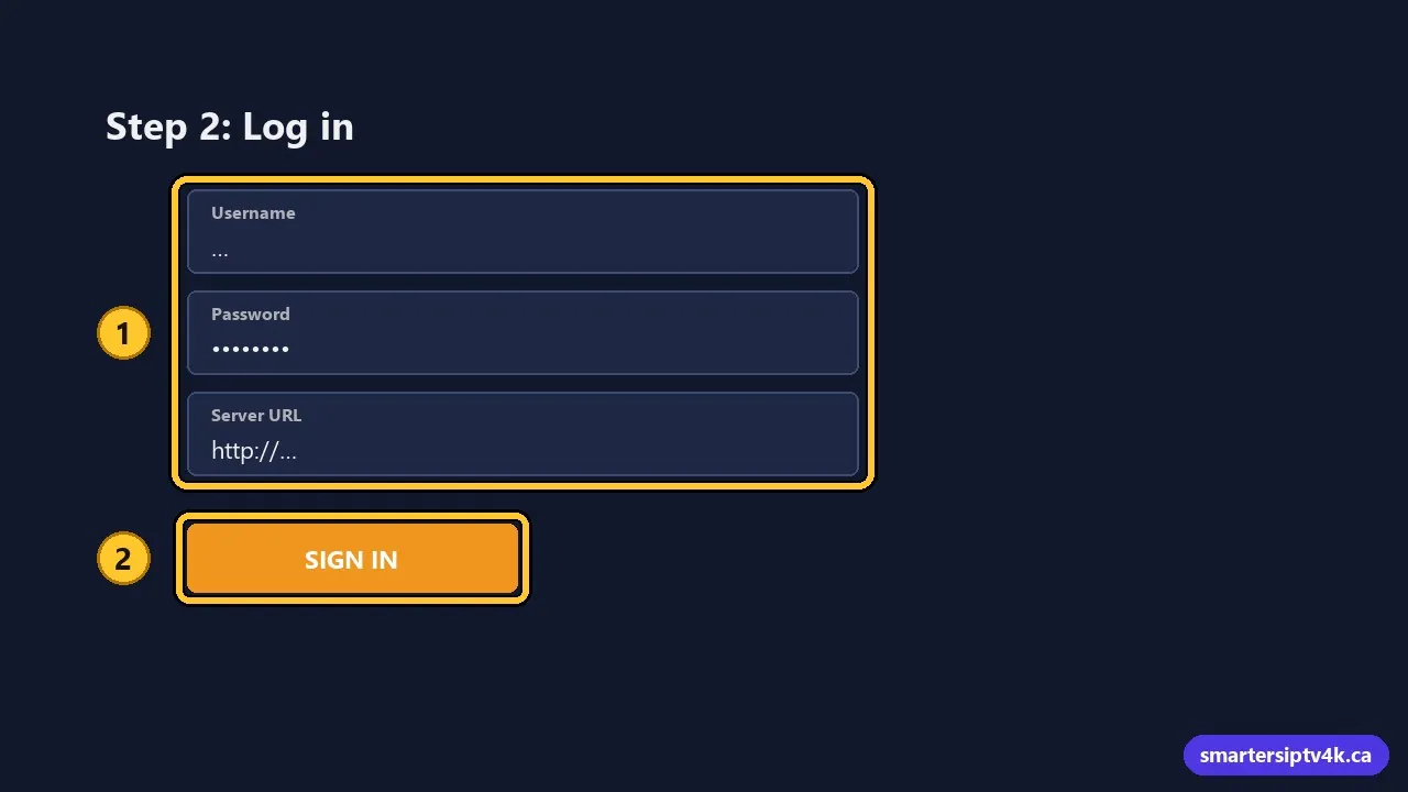 Step 2: Log in
