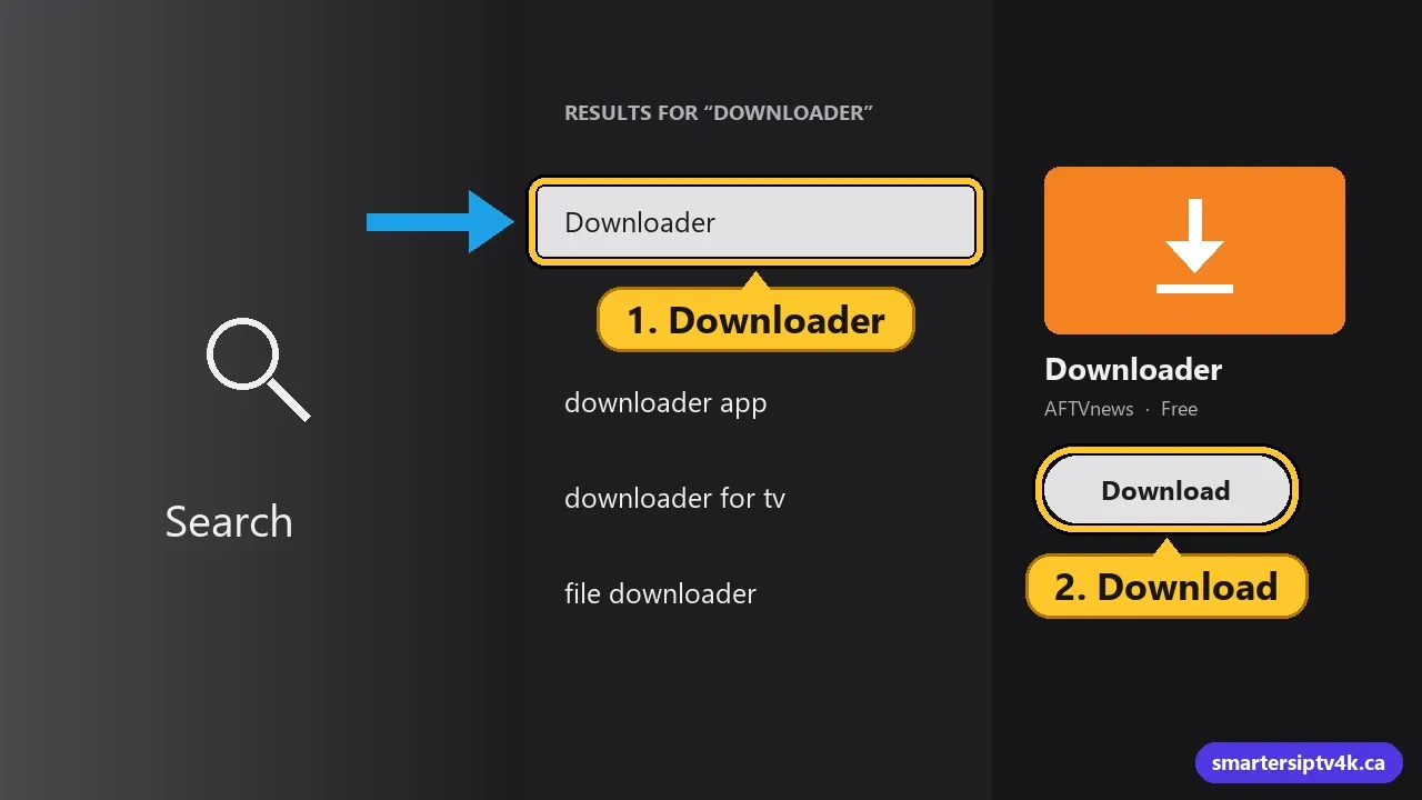 Step 1: Install the Downloader app