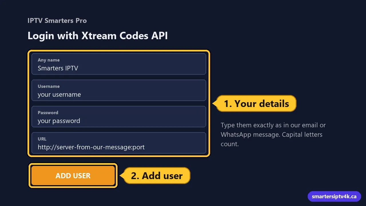 Step 4: Log in with your subscription