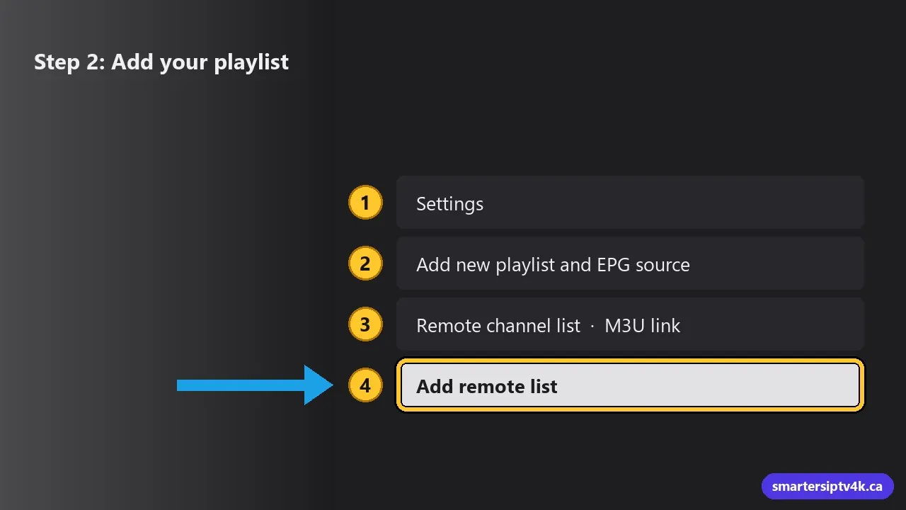 Step 2: Add your playlist