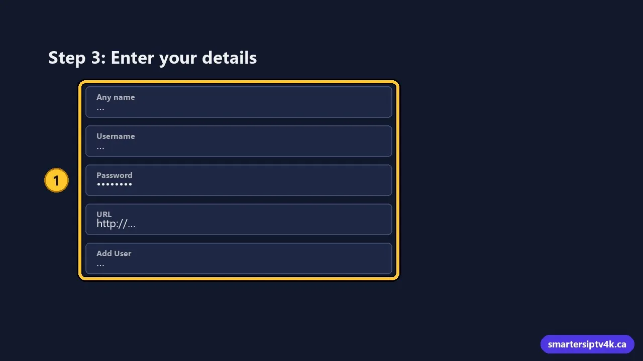 Step 3: Enter your details
